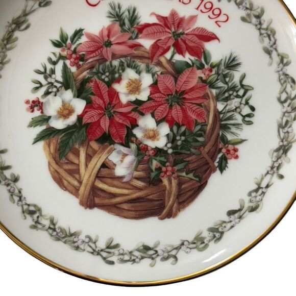 Forget Me Not American Greetings Vintage Christmas 1992 Keepsake Small plate - Picture 7 of 16